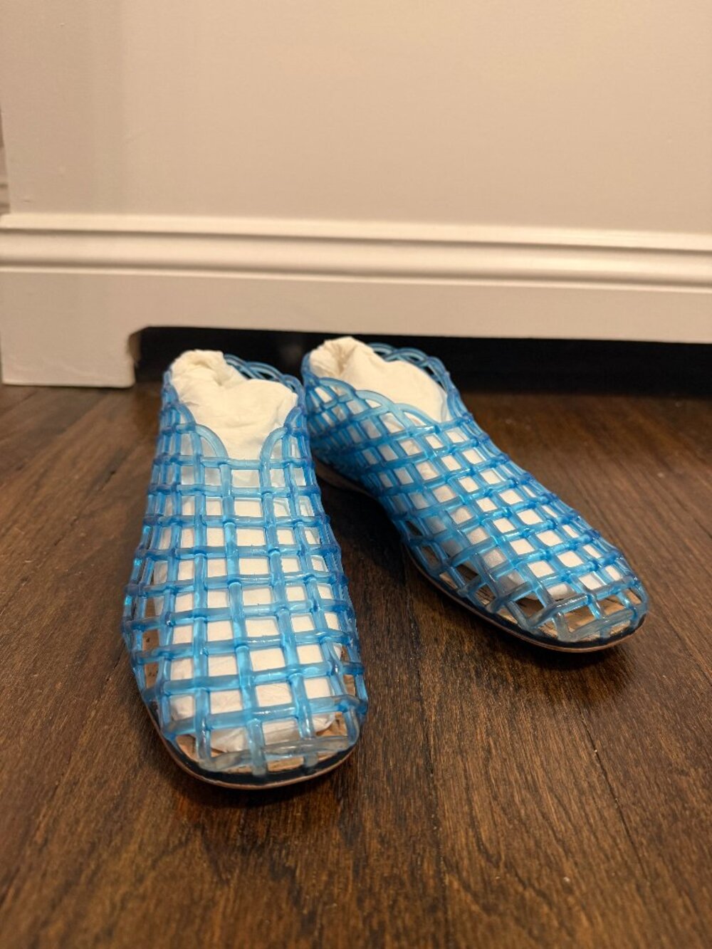 The Row Mara Jelly Flat in Electric Blue US Size 8.5 IT Size 38.5 NWT